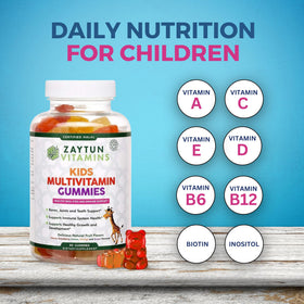 Zaytun Gummies Multivitamines Halal pour Enfants en portion
