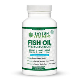 Zaytun Halal Huile de Poisson 1200mg gélules vue de face