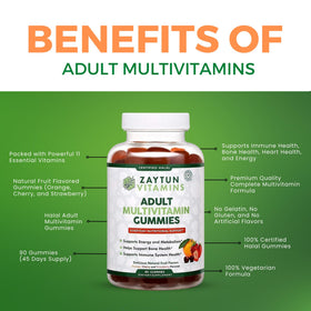 Zaytun Vitamins Gummies Multivitamines Halal 272g en mode de vie actif