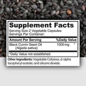 Zaytun Vitamins Huile de Graines Noires 500mg capsules vue arrière