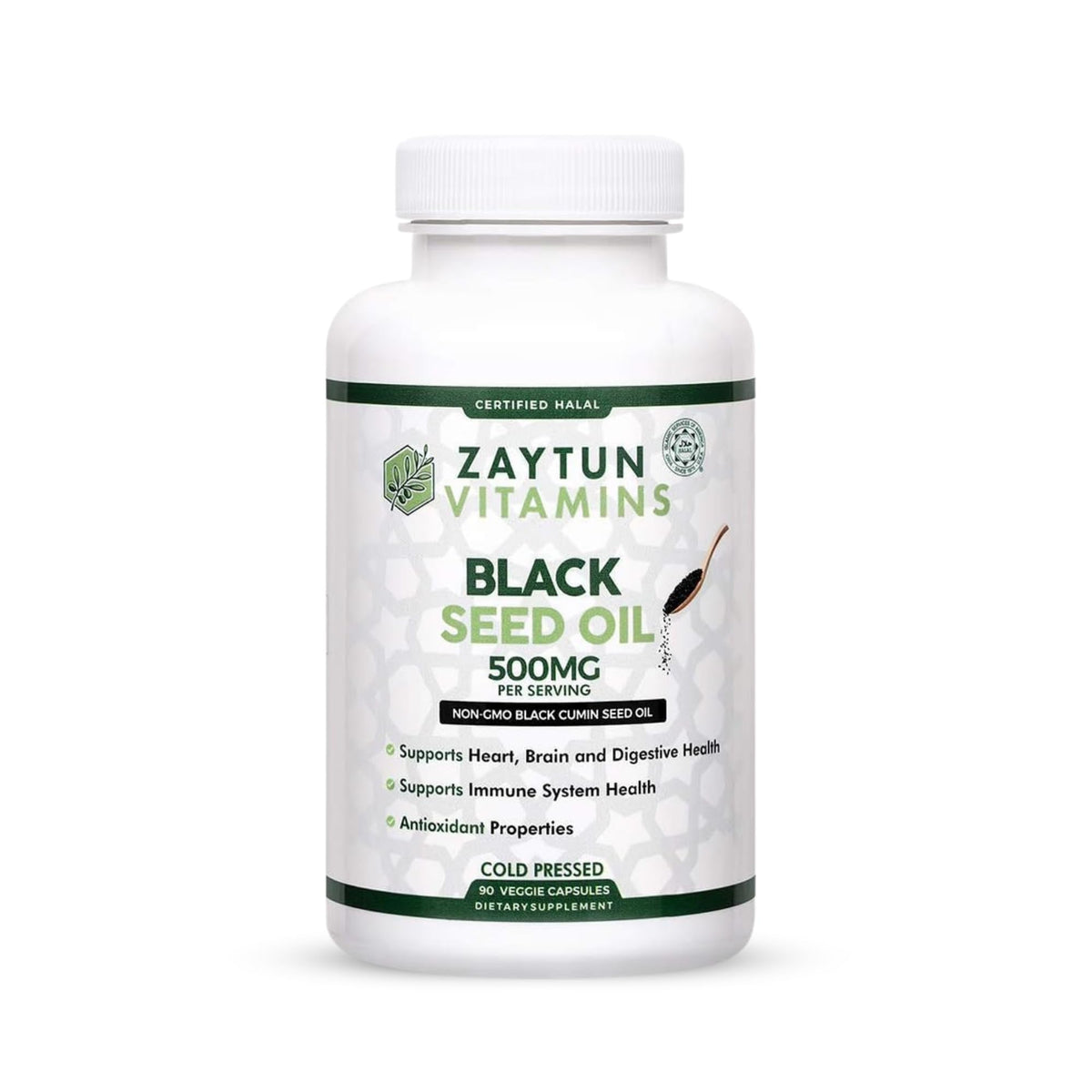 Zaytun Vitamins Huile de Graines Noires 500mg capsules vue avant