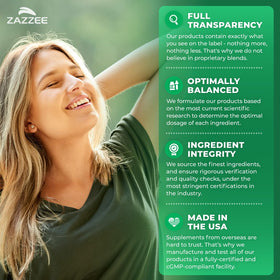 Zazzee D-Mannose Bio gélules sur une surface en bois