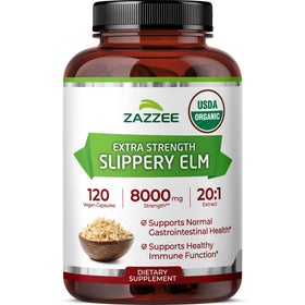 Zazzee Extrait d'Écorce de Bouleau Glissant 120 capsules vue de face