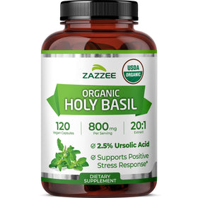 Zazzee Extrait de Basilic Sacré Bio 20:1 flacon avant