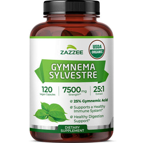 Zazzee Extrait de Gymnema Sylvestre Bio 25:1 flacon avant