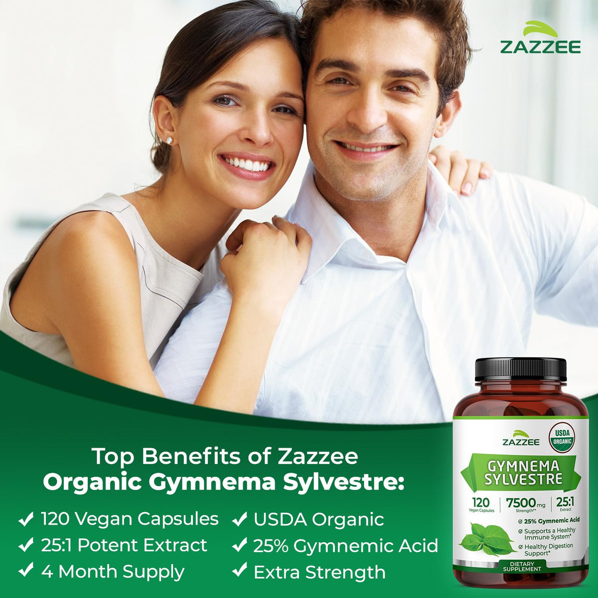 Zazzee Extrait de Gymnema Sylvestre Bio 25:1 ingrédients