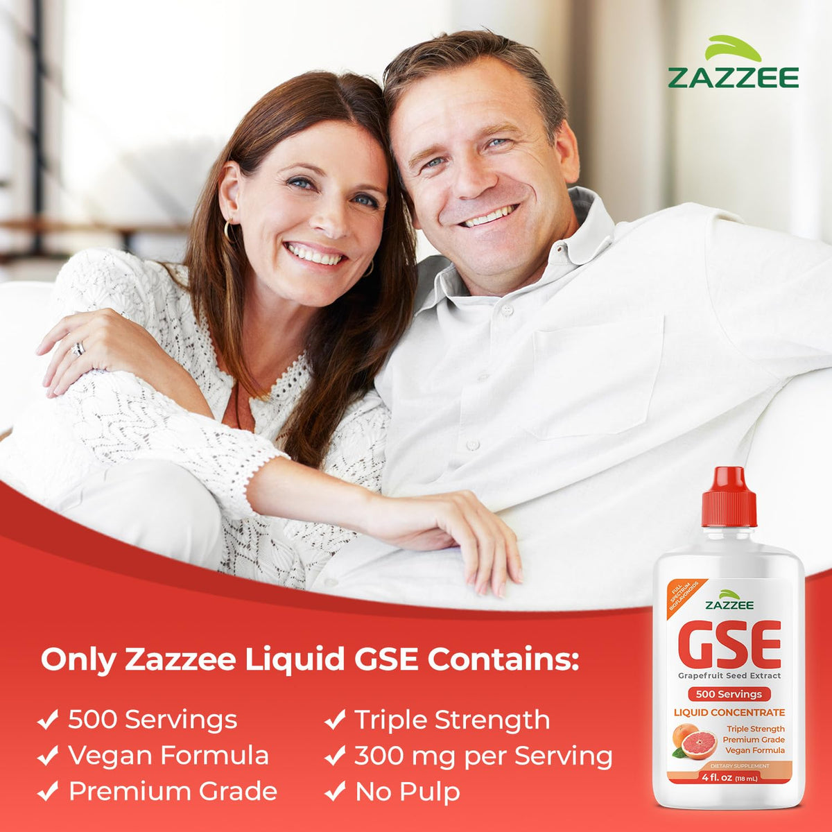 Zazzee Extrait de pépins de pamplemousse avec dosage de gouttes