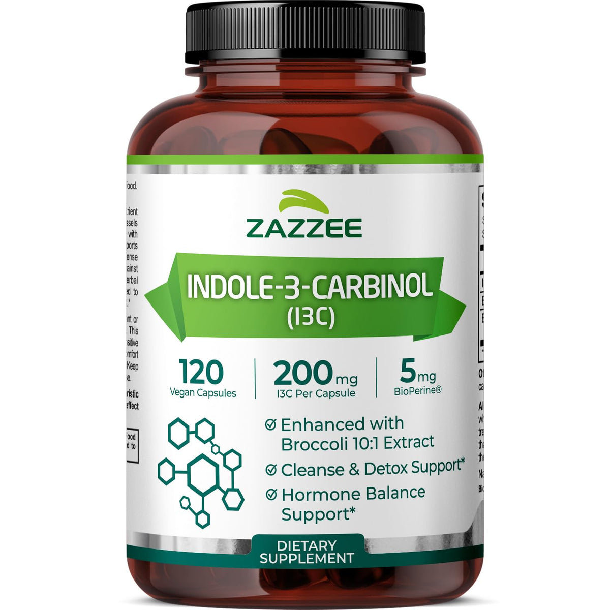 Zazzee Indole-3-Carbinol 200 mg 120 capsules flacon avant