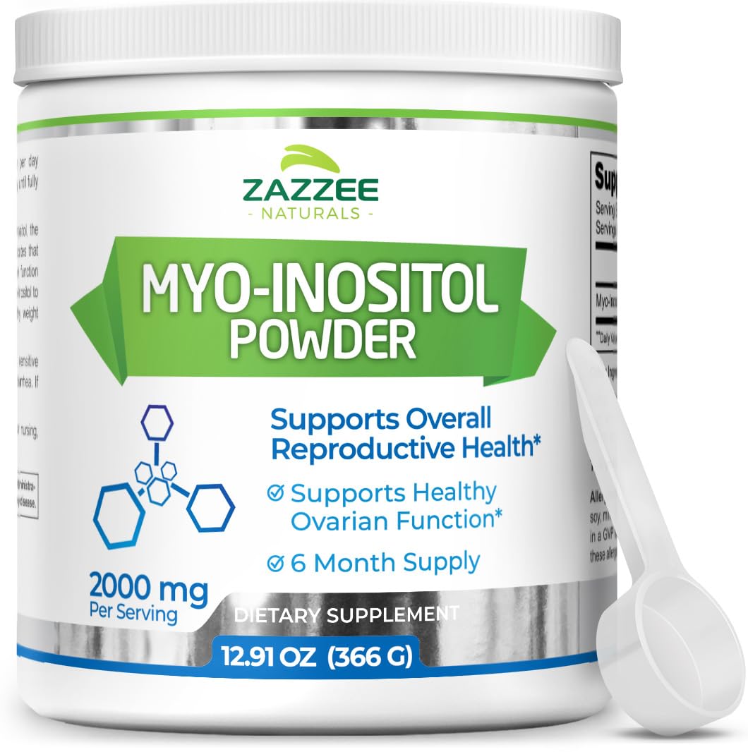 Zazzee Poudre de Myo-Inositol 2000 mg devant le pot