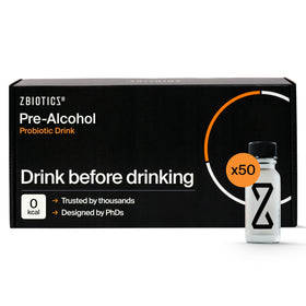 ZBiotics Pré-Alcool Probiotique bouteille de 0,47 fl oz vue de face