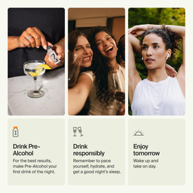 ZBiotics Probiotique Pré-Alcool en utilisation avant une soirée