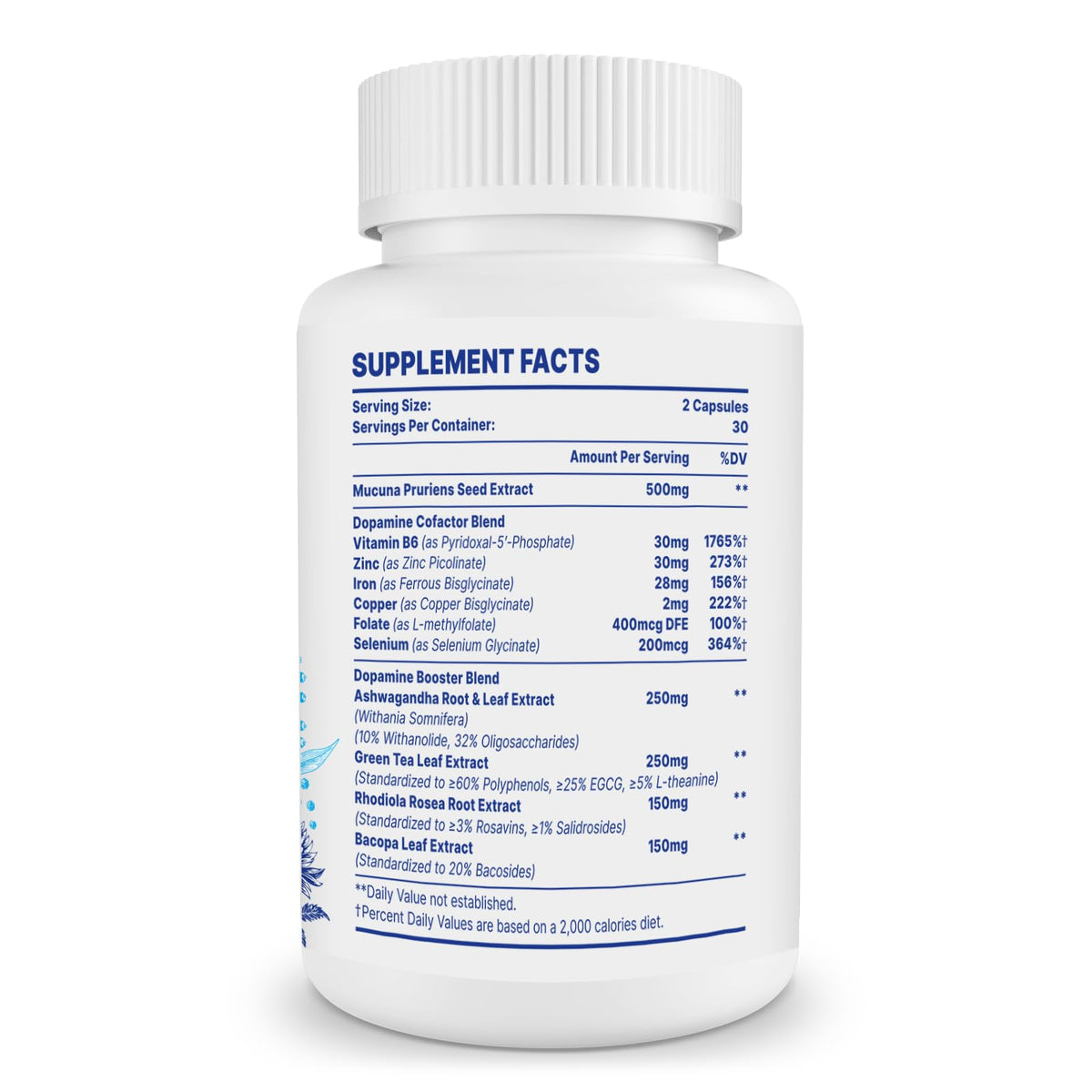 Zdoroviye Compléments alimentaires Dopamine 60 capsules avec autres produits