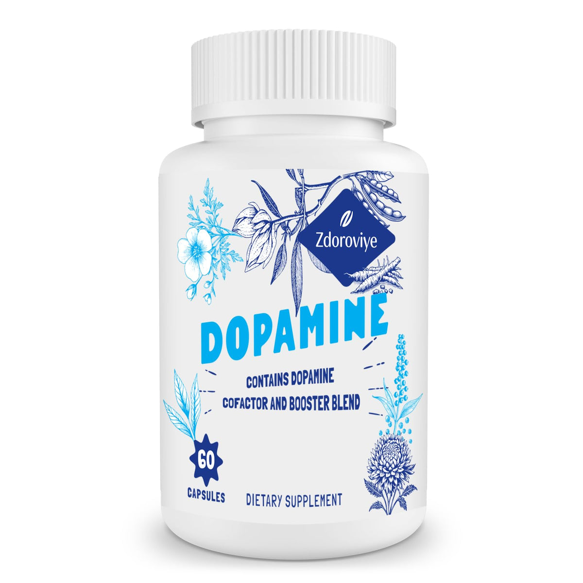 Zdoroviye Compléments alimentaires Dopamine 60 capsules vue de face