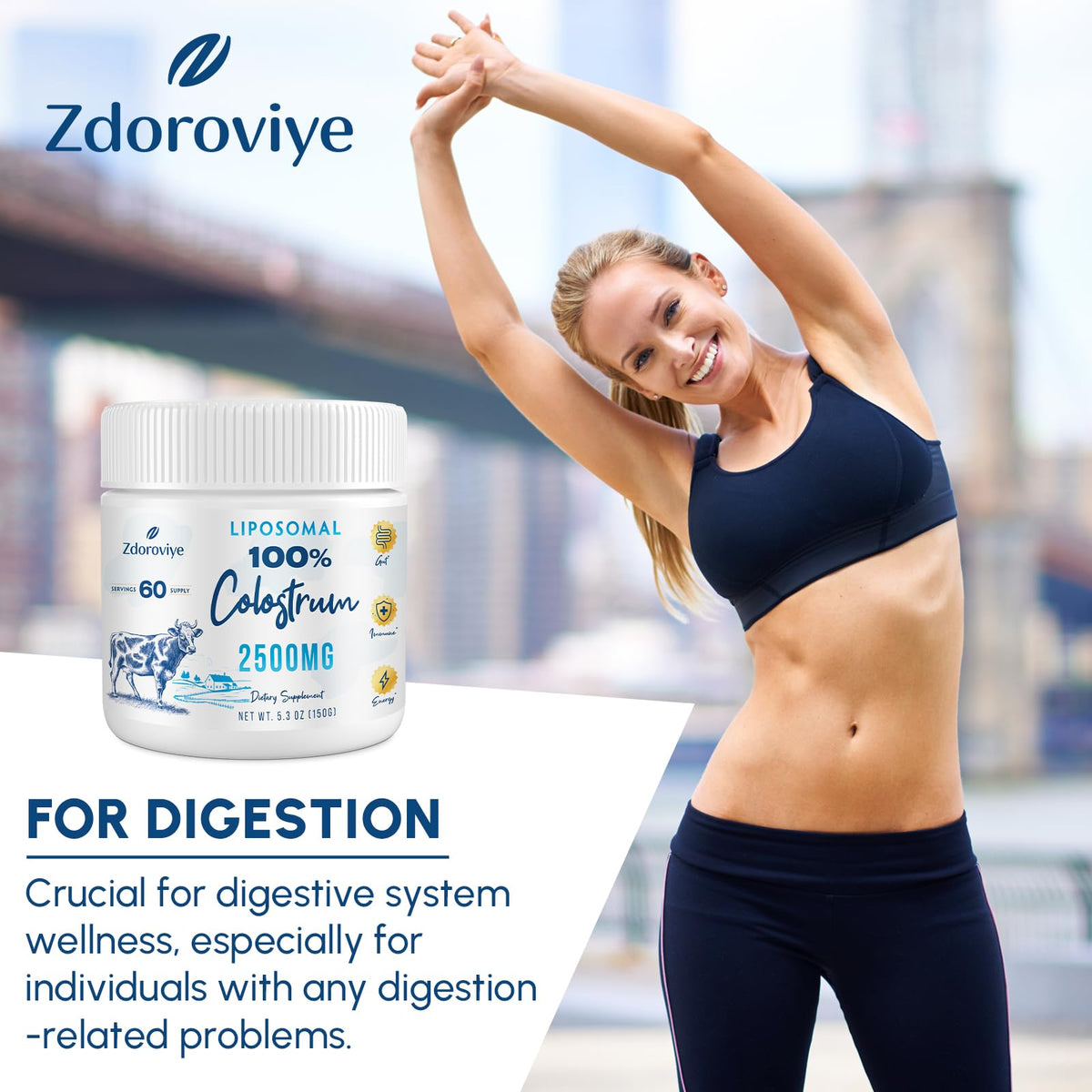 Zdoroviye Poudre de Colostrum Bovin Liposomal - informations nutritionnelles