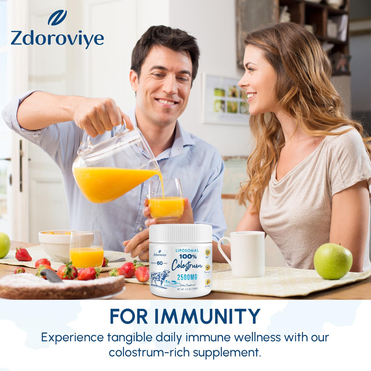 Zdoroviye Poudre de Colostrum Bovin Liposomal - utilisation dans un smoothie