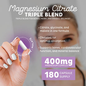 Zeal Naturals Complément Alimentaire Magnésium Complexe 400 mg - vue arrière