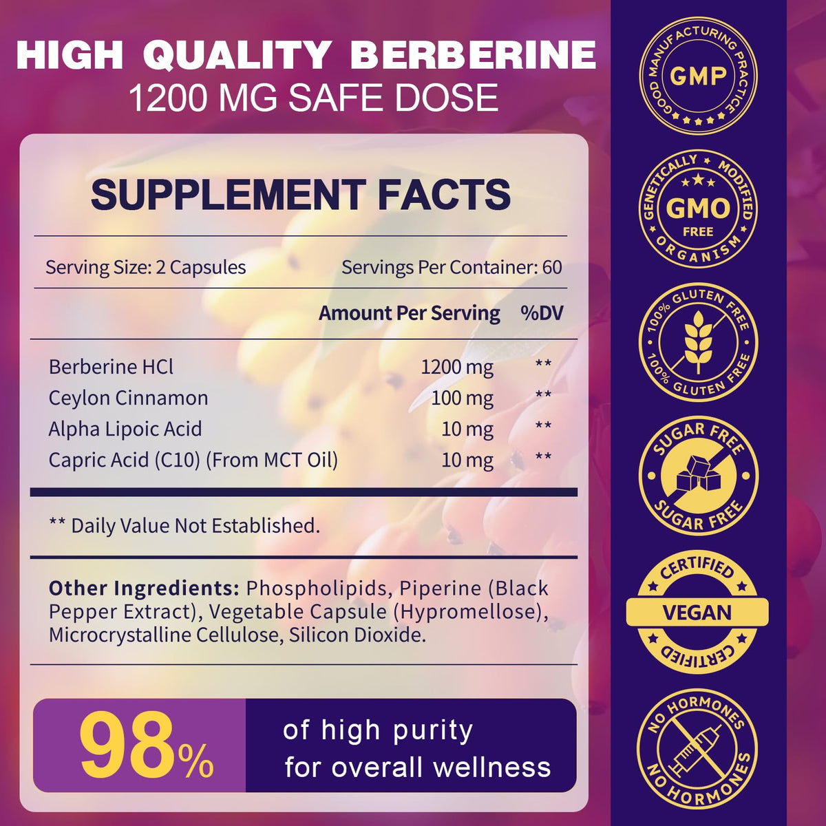 ZEBORA Berbérine HCl avec Cannelle de Ceylan dans un cadre de vie sain