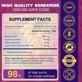 ZEBORA Berbérine HCl avec Cannelle de Ceylan dans un cadre de vie sain