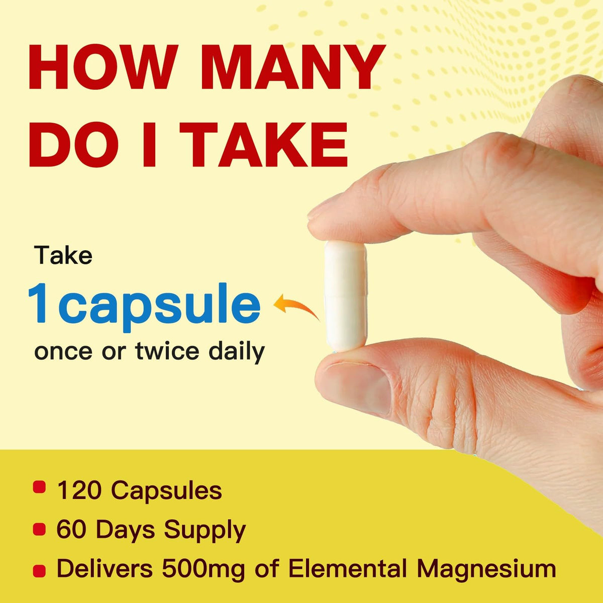 ZEBORA Complexe de Magnésium Glycinate 500mg capsules en gros plan