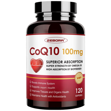 ZEBORA CoQ10 100mg Softgel gélules, vue de face