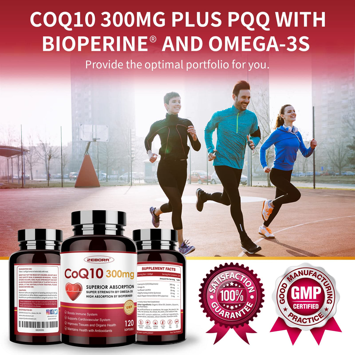 ZEBORA CoQ10 300mg gélules softgels et lécithine de tournesol
