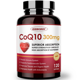 ZEBORA CoQ10 300mg gélules softgels vue de face