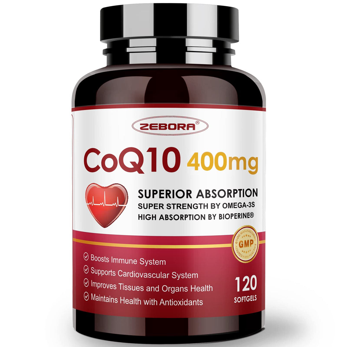 ZEBORA CoQ10 400mg gélules molles vue de face