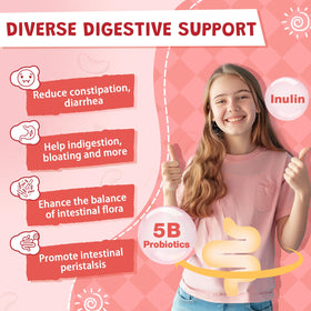 ZEBORA Gummies Probiotiques pour Enfants arrière de la boîte avec informations nutritionnelles