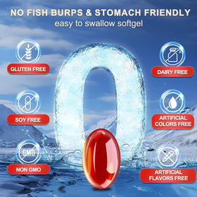 ZEBORA Huile de Krill 1200mg gélules sur une table en bois