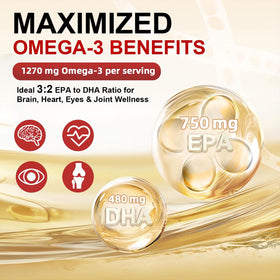 ZEBORA Huile de Poisson Omega 3-6-9 2000mg capsules ouvertes
