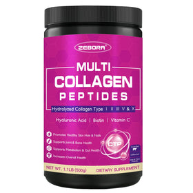 ZEBORA Poudre de Collagène Multi Peptides 508g vue de face