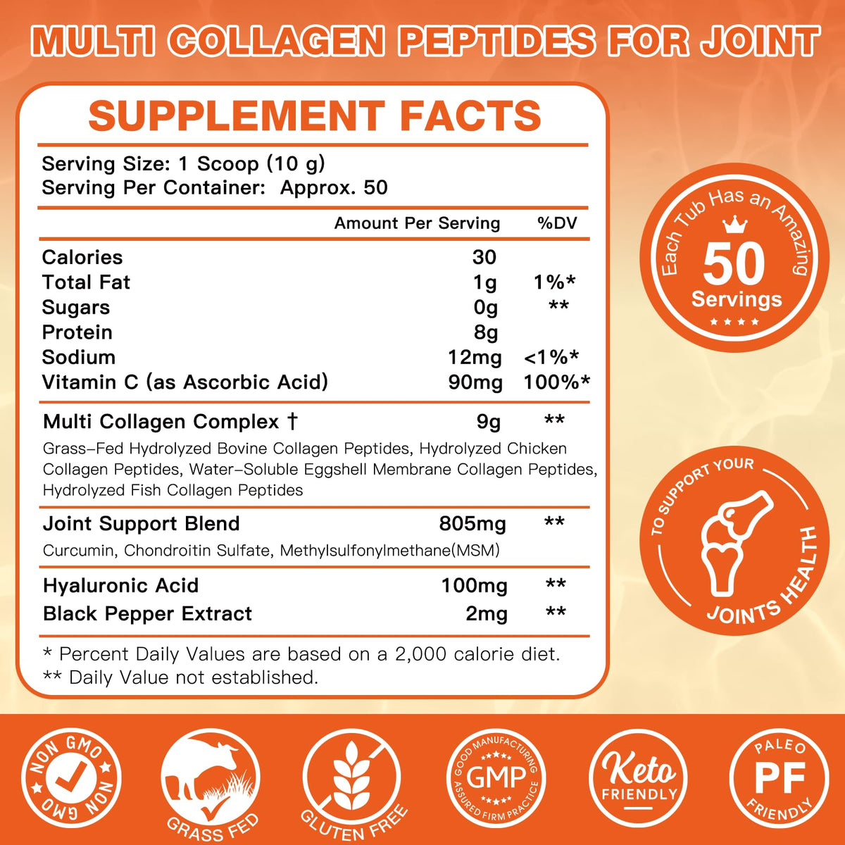 ZEBORA Poudre de Collagène Multi Peptides 640g avec cuillère