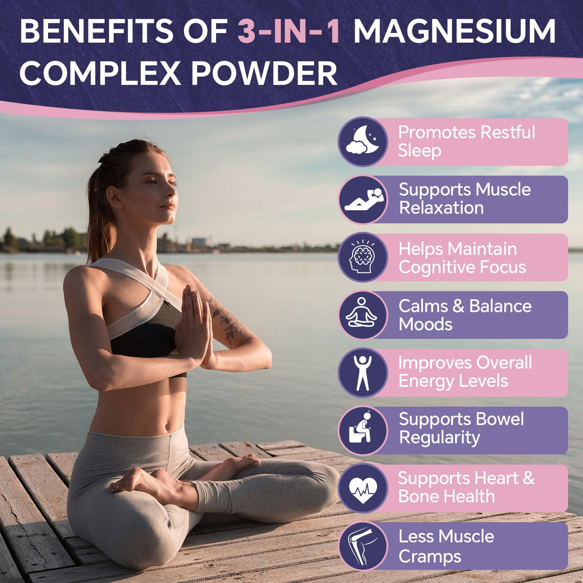 ZEBORA Poudre de Magnésium 300g vue arrière avec ingrédients
