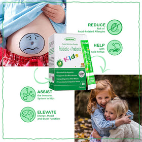 ZEBORA Poudre Probiotique Enfants avec des fruits frais