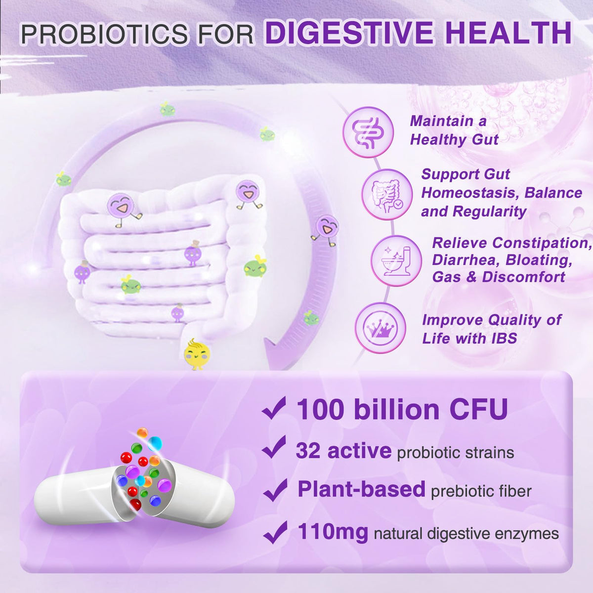 ZEBORA Probiotiques pour Femmes capsules sur une table
