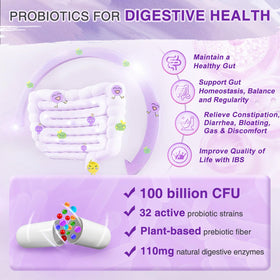 ZEBORA Probiotiques pour Femmes capsules sur une table