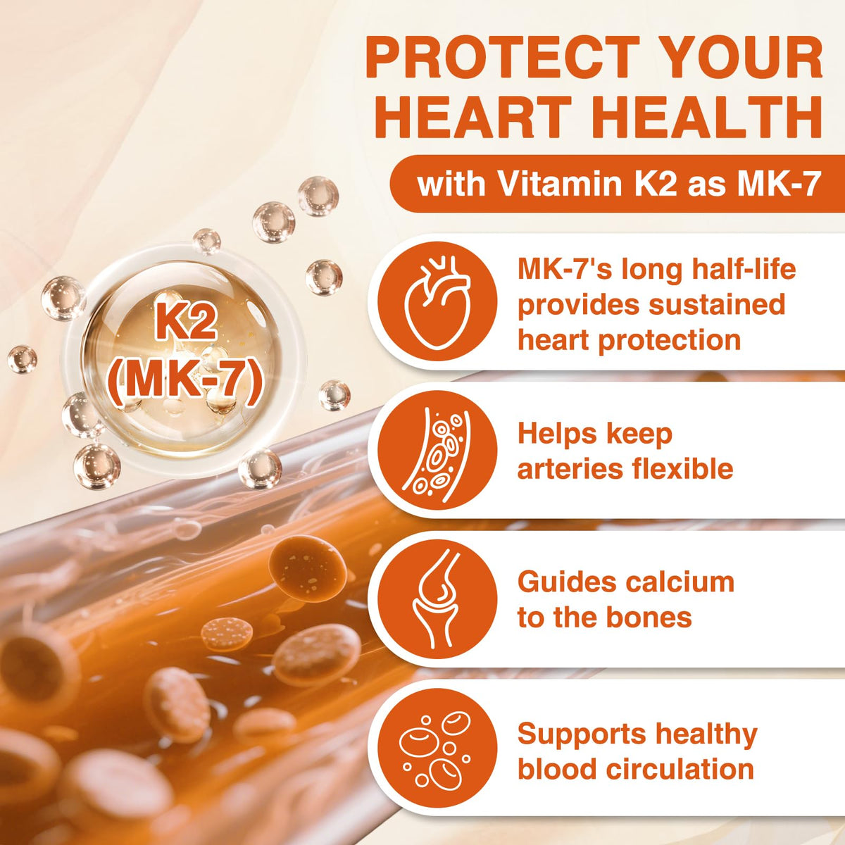 ZEBORA Vitamine D3 K2 10 000 UI 120 capsules à côté d'un verre d'eau