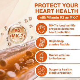 ZEBORA Vitamine D3 K2 10 000 UI 120 capsules à côté d'un verre d'eau