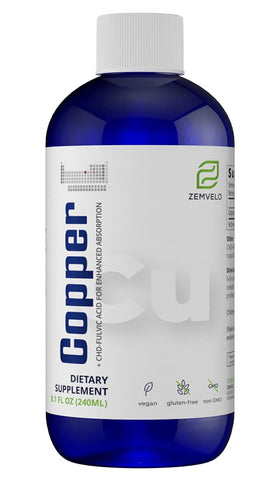 Zemvelo Cuivre Chélaté 272g vue avant avec étiquette