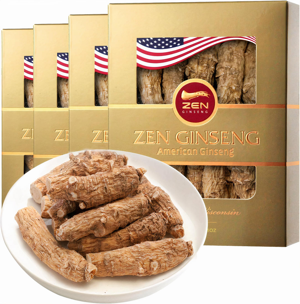 Zen Ginseng Racine de Ginseng Américain 4oz boîte avant
