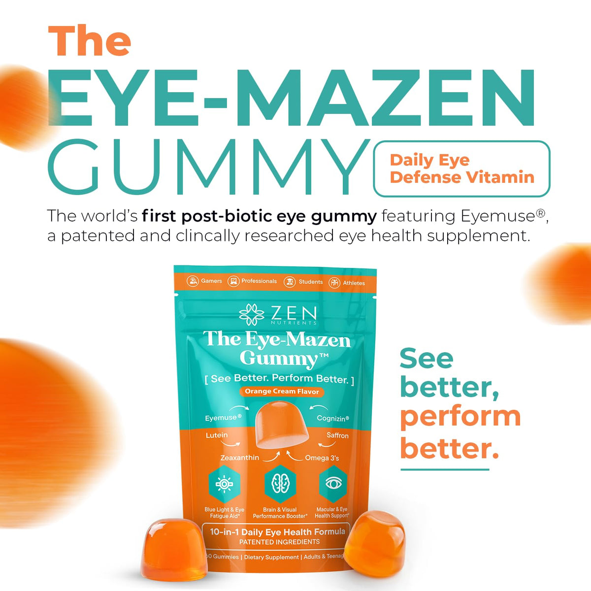 Zen Nutrients gummies oculaires 240g prise lors d'une visioconférence