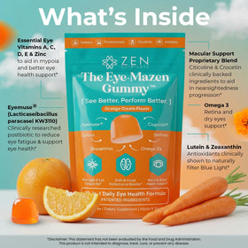 Zen Nutrients gummies oculaires 240g sur un bureau