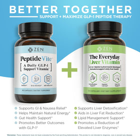 Zen Nutrients PeptideVite flacon avec capsules et ingrédients