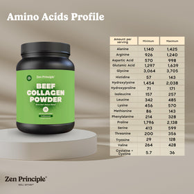 Zen Principle Collagène Hydrolysé en Poudre 816g contenu dans un verre