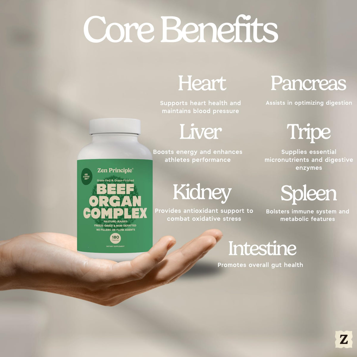 Zen Principle Complément Alimentaire Foie de Boeuf 181g côté