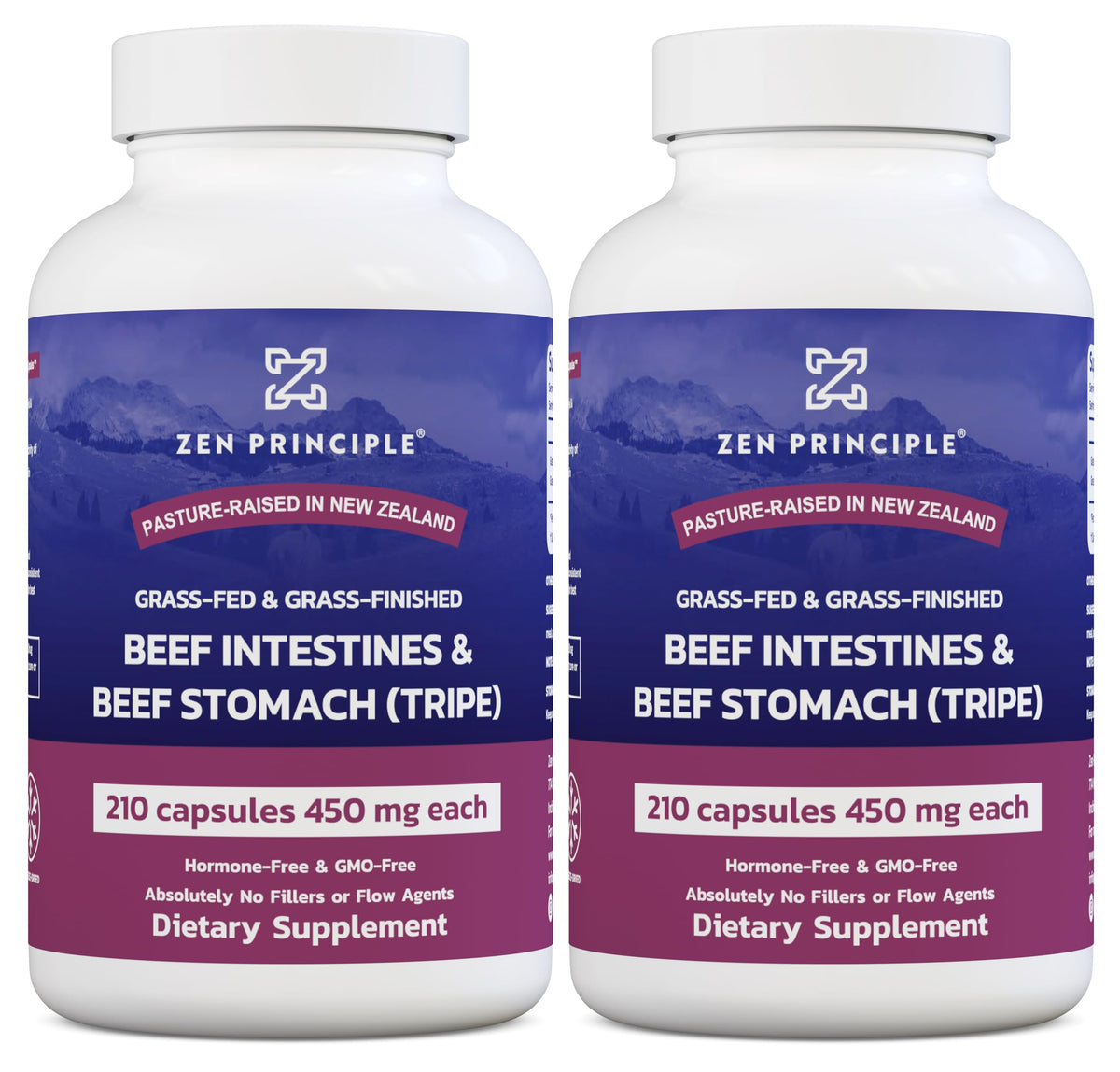 Zen Principle Complément Alimentaire Intestins de Boeuf 420 Capsules - vue de face