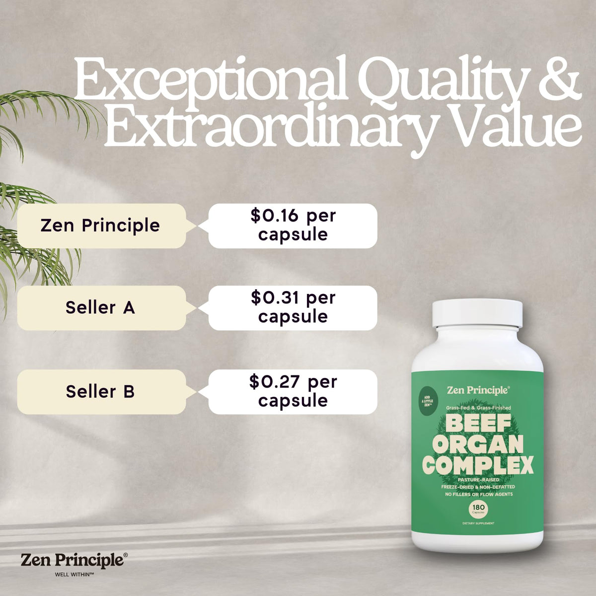 Zen Principle Complément Alimentaire Organes de Boeuf 600mg - présentation du produit