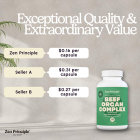 Zen Principle Complément Alimentaire Organes de Boeuf 600mg - présentation du produit