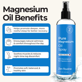 Zen Routine Spray de Magnésium Pur 2-Pack 355ml avec étiquette visible