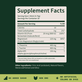 Zen Vibes Calm & Cortisol stick sur fond blanc